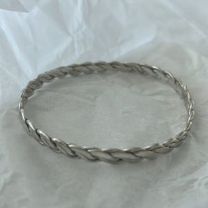 Silver Braided Bangle